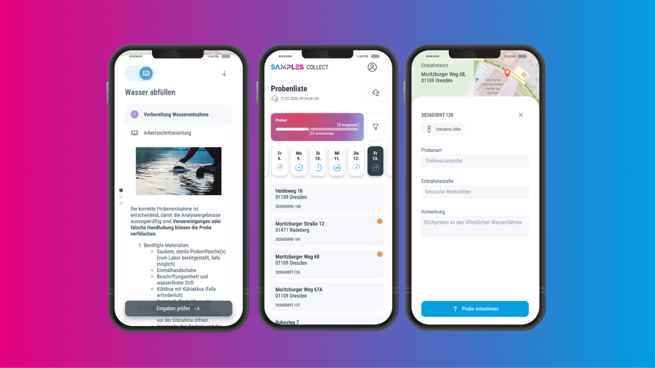 Probennahme-App: durchgängig effiziente Probenprozesse